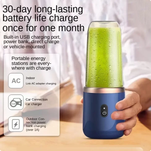 💡Portable Wireless Juicer:—⚡️400ml Rechargeable Blender Bottle🔪