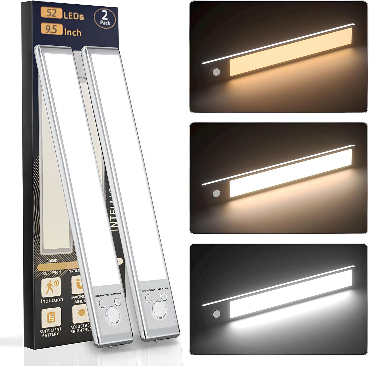 ✨3-Color Motion Sensor Light—🛡️ Magnetic, Rechargeable & Wireless LED for Any Space