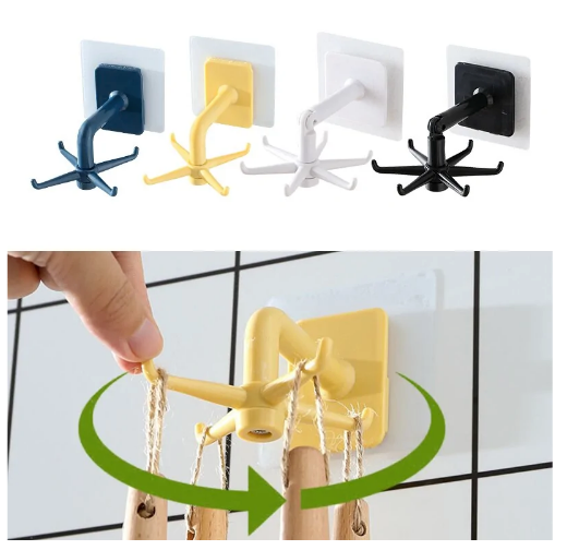 🧲 PURZENA™Space-Saving Rotating Wall Hook🔄