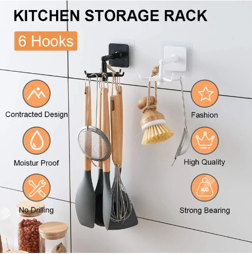 🧲 PURZENA™Space-Saving Rotating Wall Hook🔄