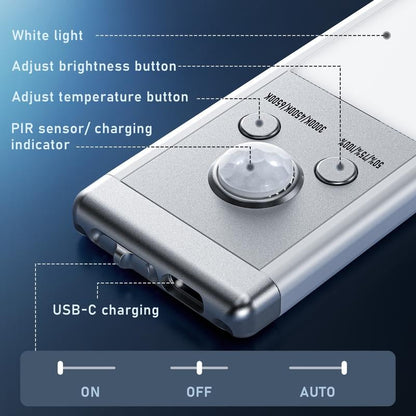 ✨3-Color Motion Sensor Light—🛡️ Magnetic, Rechargeable & Wireless LED for Any Space
